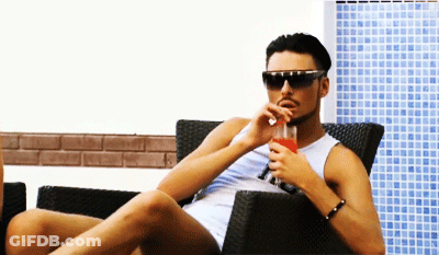 Man In Sunglasses Legs Crossed GIF