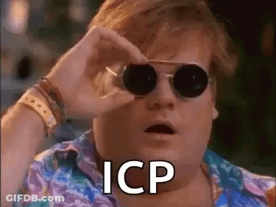 Man In Sunglasses Looking Through Binoculars Saying ICP GIF