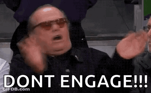 Man In Sunglasses Making Funny Face Saying Don't Engage GIF