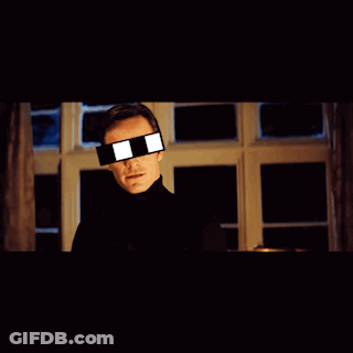 Man In Sunglasses Perfection In Blue Letters GIF