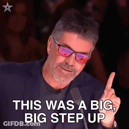 Man In Sunglasses Saying Big Step Up GIF