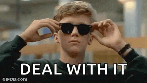 Man In Sunglasses Saying Deal With It GIF