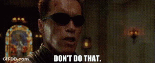 Man In Sunglasses Saying Don't Do That GIF
