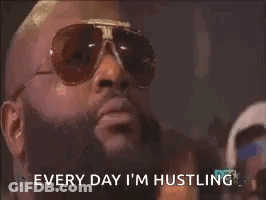Man In Sunglasses Saying Every Day I'm Hustling GIF