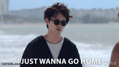 Man In Sunglasses Saying I Just Wanna Go Home Netflix GIF