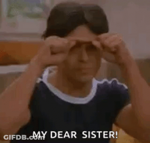 Man In Sunglasses Saying My Dear Sister GIF