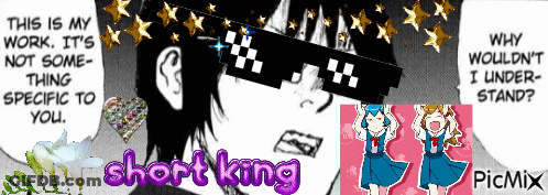 Man In Sunglasses Saying Short King GIF