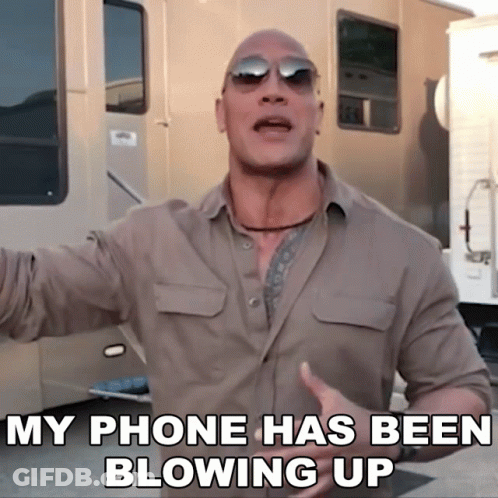 Man In Sunglasses Says My Phone Has Been Blowing Up GIF