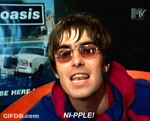 Man In Sunglasses Says Ni-Pple Oasis Poster GIF