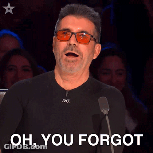 Man In Sunglasses Says Oh You Forgot GIF