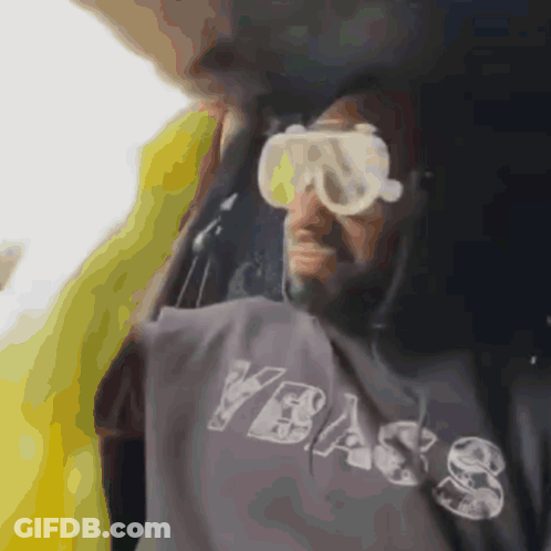 Man In Sunglasses Shirt Saying Yeas GIF
