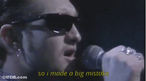 Man In Sunglasses Singing Into Microphone Saying So I Made A Big Mistake GIF