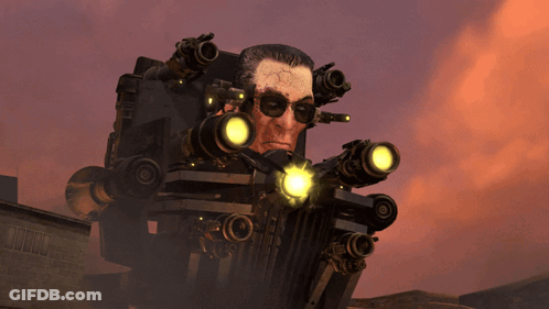 Man In Sunglasses Sitting In Chair With Guns GIF