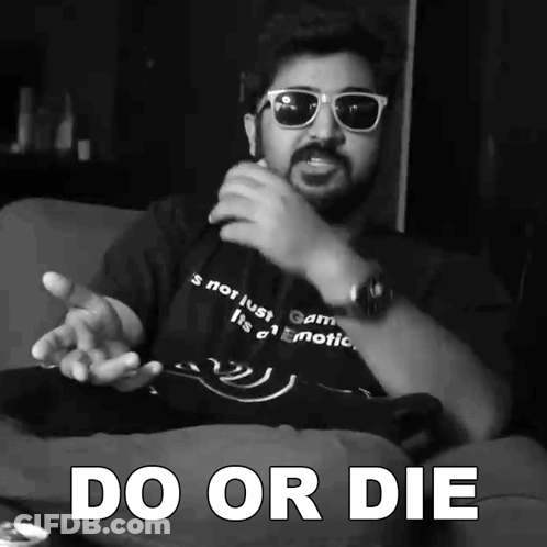Man In Sunglasses Sitting On Couch Saying Do Or Die GIF
