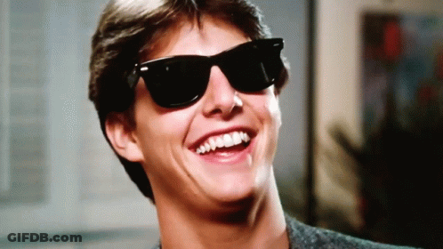 Man In Sunglasses Smiling With Mouth Wide Open GIF