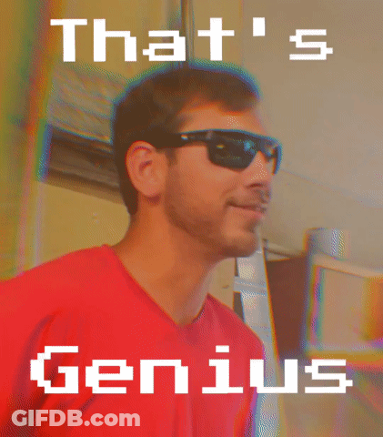 Man In Sunglasses That's Genius GIF
