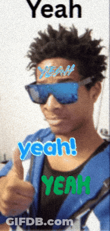Man In Sunglasses Thumbs Up Yeah Yeah Yeah GIF