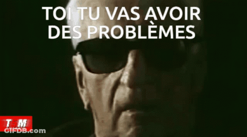 Man In Sunglasses Toi Tu Vas Avoir Des Problemes GIF