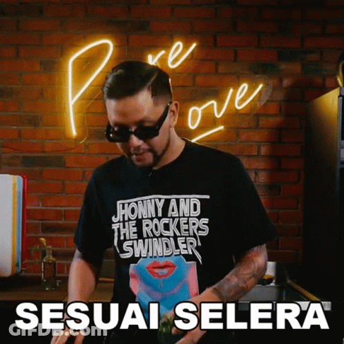 Man In Sunglasses With Honny And The Rockers Swindler Shirt GIF