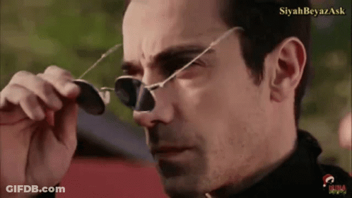 Man In Sunglasses With Siyahbeyaz Ask GIF