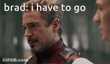 Man In Superhero Costue Saying Brad I Have To Go GIF