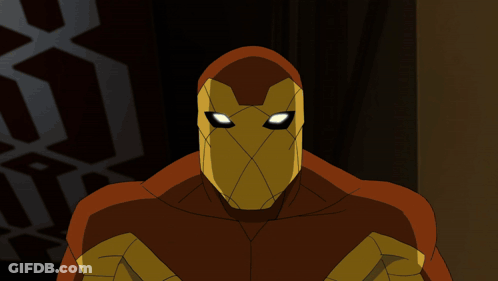 Man In Superhero Costume Holding Glowing Circles GIF