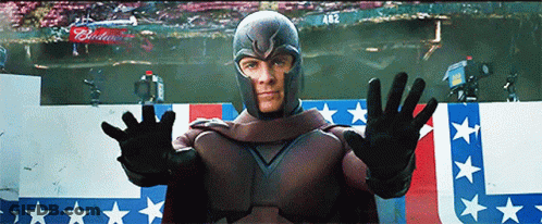Man In Superhero Costume In Front Of Budweiser Banner GIF