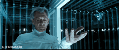 Man In Superhero Costume In Storm GIF