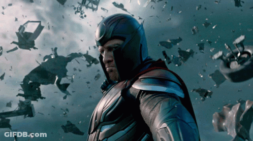 Man In Superhero Costume In Storm GIF