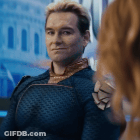 Man In Superhero Costume Looking At Woman GIF