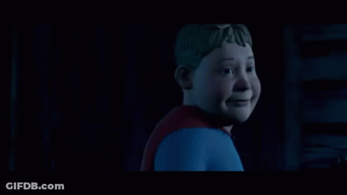 Man In Superhero Costume Looking Up In Dark GIF