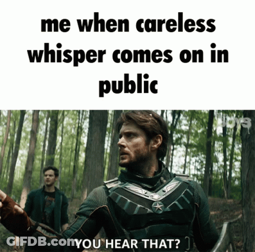 Man In Superhero Costume Me When Careless Whisper Comes On GIF