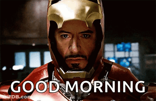 Man In Superhero Costume Saying Good Morning GIF