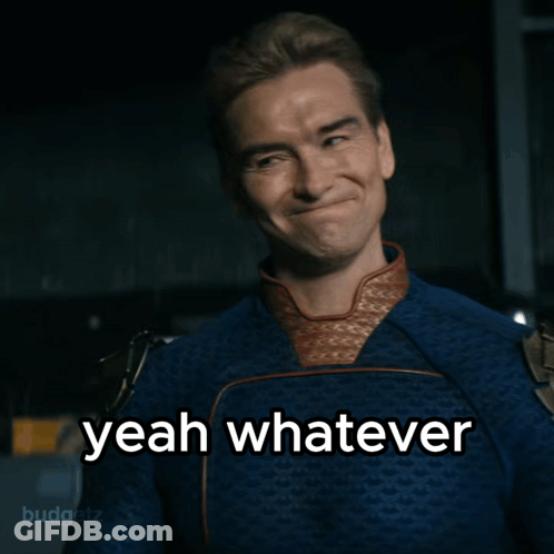 Man In Superhero Costume Saying Yeah Whatever GIF