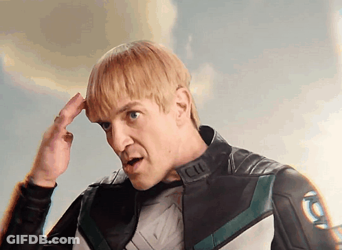 Man In Superhero Costume With Letter L GIF