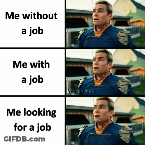Man In Superhero Suit Looking For Job GIF