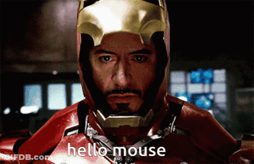 Man In Superhero Suit Saying Hello Mouse GIF