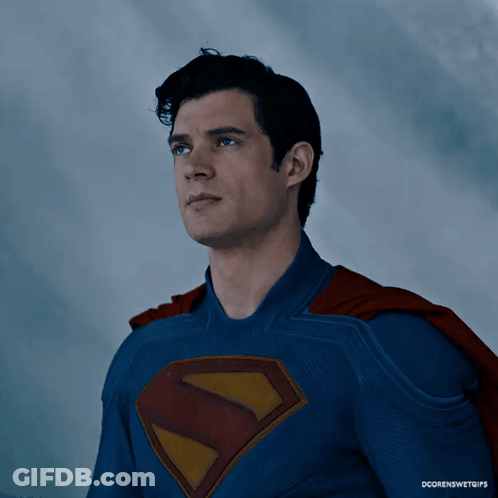 Man In Superman Costume Close Up Doorenswetgifs GIF