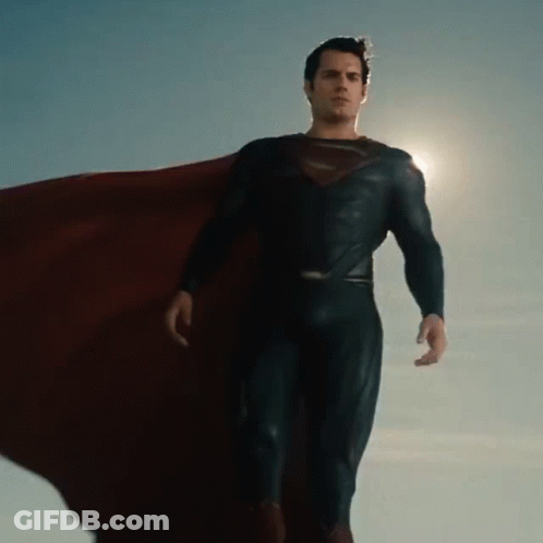 Man In Superman Costume Hovering GIF