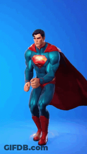 Man In Superman Costume Jumping GIF