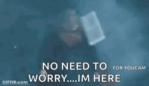 Man In Superman Costume Saying No Need To Worry I'm Here GIF