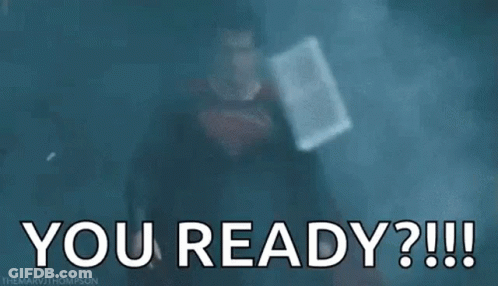 Man In Superman Costume Saying You Ready GIF
