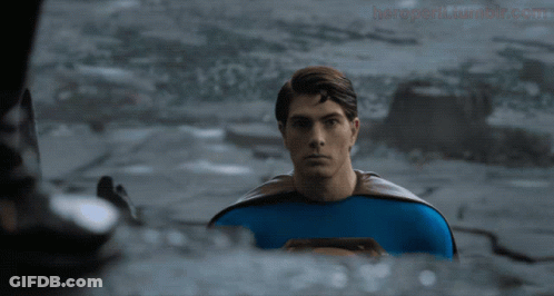 Man In Superman Costume With Heroperl.tumblr.com GIF