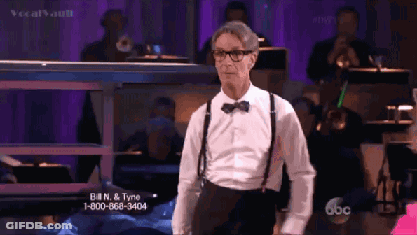 Man In Suspenders And Bow Tie Before Bill N & Tyne Ad GIF