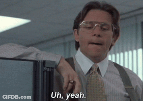 Man In Suspenders And Tie Says Uh Yeah GIF