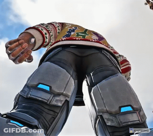 Man In Sweater And Pants Looking Up GIF