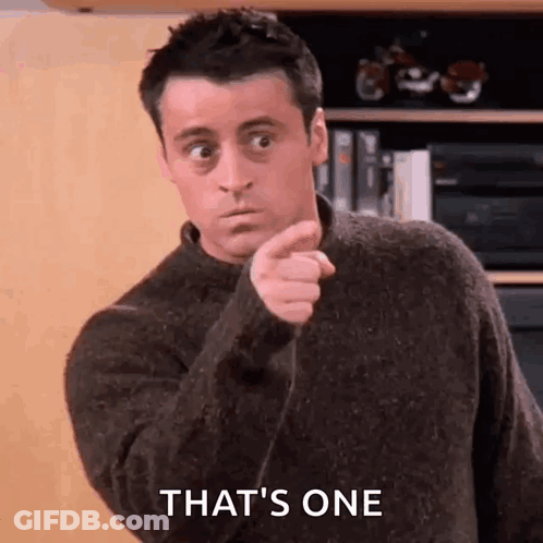Man In Sweater Pointing At Camera GIF
