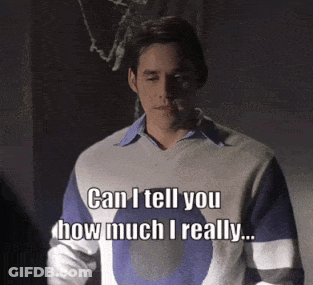Man In Sweater Saying Can I Tell You How Much I Really GIF