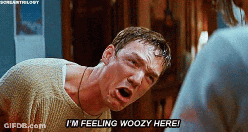 Man In Sweater Saying I'm Feeling Woozy Here GIF