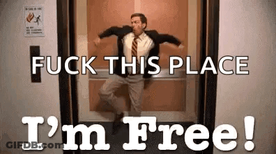 Man In Sweater Saying Im Free GIF